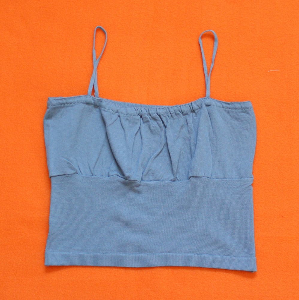 Light Blue Corset Cami Top
